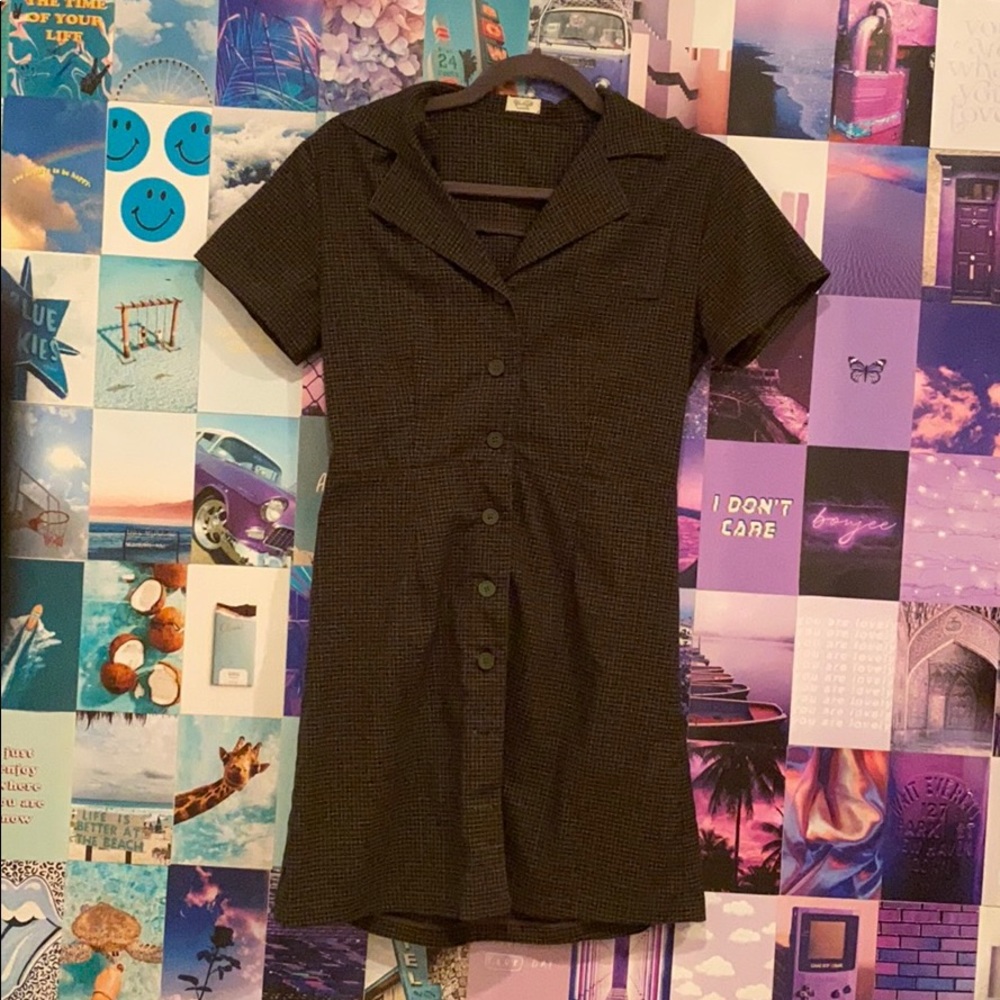 John Galt Green Button Up Dress